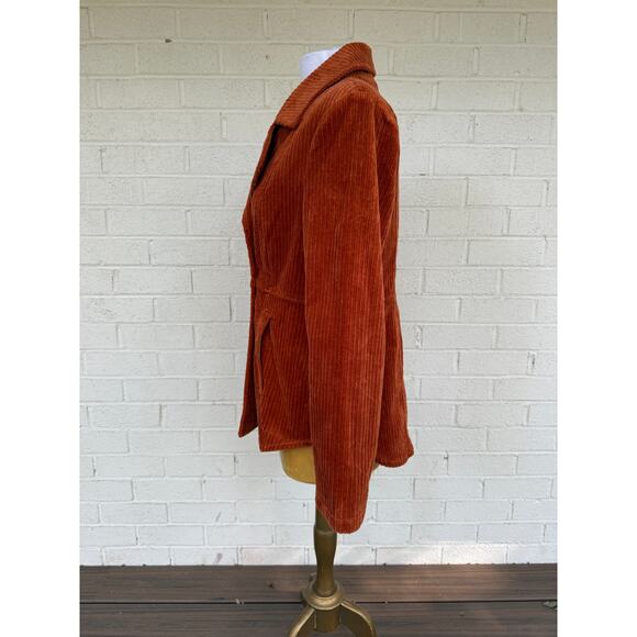 Cabi Rust Corduroy Jacket Style 4123 Wide Corduroy Double Breasted Blazer M - Picture 6 of 14